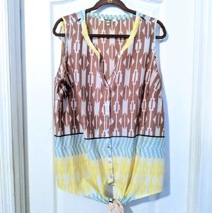 Plus Size Aztec Blouse